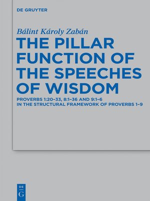 cover image of The Pillar Function of the Speeches of Wisdom